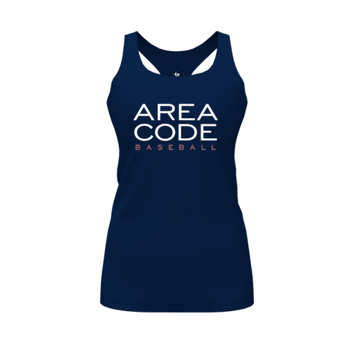 [CUS-DFW-RCBK-PER-NVY-FYS-LOGO2] Racerback Tank Top (Female Youth S, Navy, Logo 2)