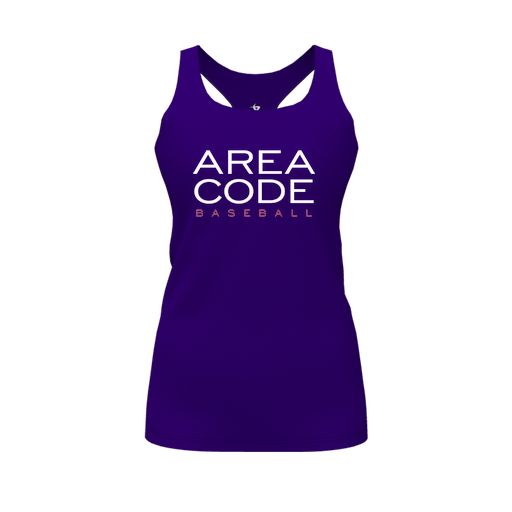 [FT0TRBPP-FYS-LOGO2] Decker Racerback Tank Top (Female Youth S, Purple, Logo 2)