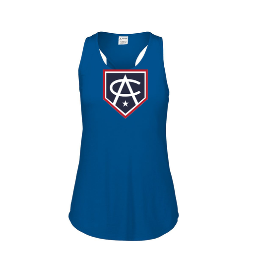 [FT0TUBRY-FAS-LOGO3] Ladies Tri Blend Tank Top (Female Adult S, Royal, Logo 3)