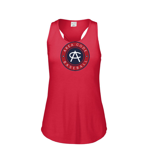 [FT0TUBRD-FAS-LOGO1] Ladies Tri Blend Tank Top (Female Adult S, Red, Logo 1)