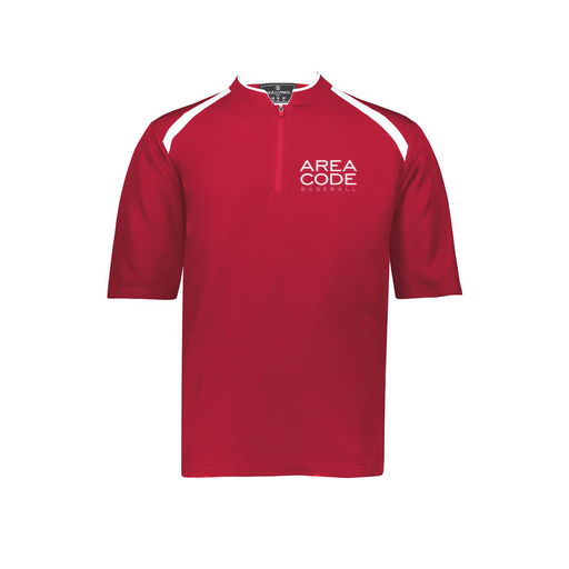 [229581-AS-RED-LOGO2] Men's Dugout Short Sleeve Pullover (Adult S, Red, Logo 2)