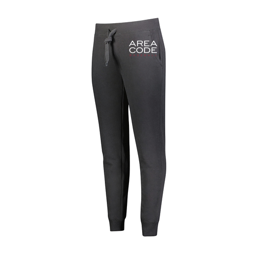 [229748.080.XS-LOGO2] Ladies 60/40 Fleece Jogger (Female Adult XS, Black, Logo 2)