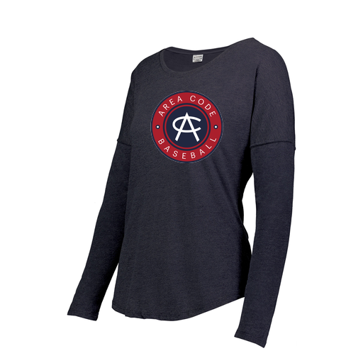 [FTLCUBNV-FAXS-LOGO1] Ladies LS Ultra-blend T-Shirt (Female Adult XS, Navy, Logo 1)