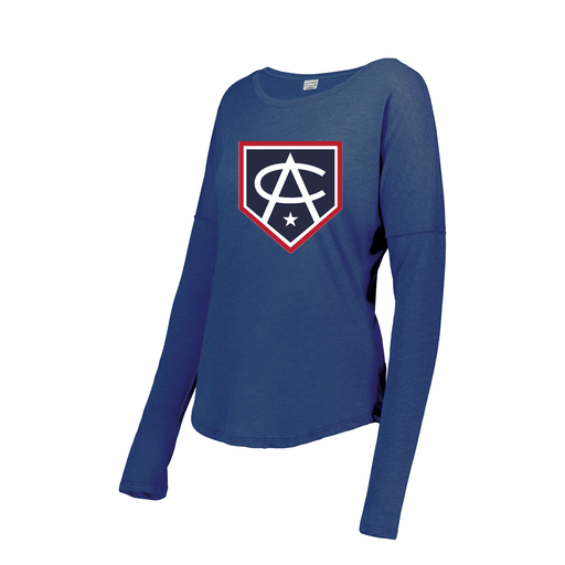 [FTLCUBRY-FAXS-LOGO3] Ladies LS Ultra-blend T-Shirt (Female Adult XS, Royal, Logo 3)